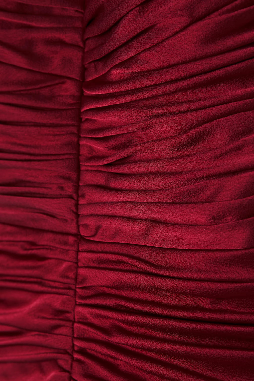 Rasario Ruched satin mini dress