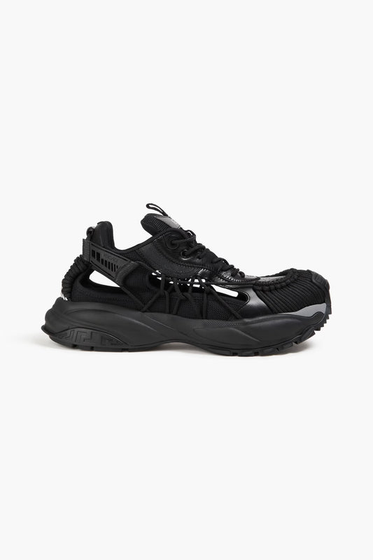 Versace Mercury M_VS_01 leather and mesh sneakers