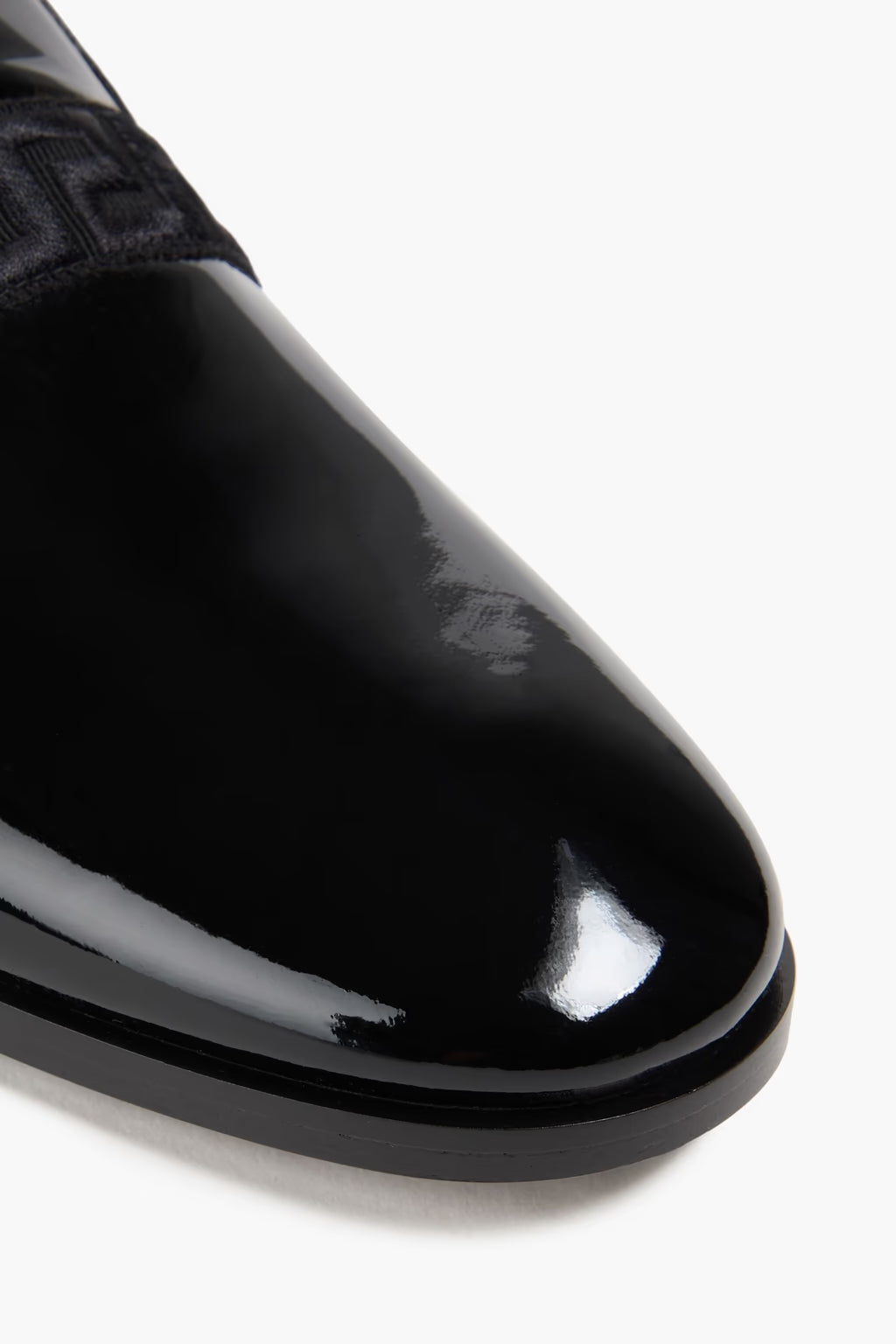 Versace Greca patent-leather loafers