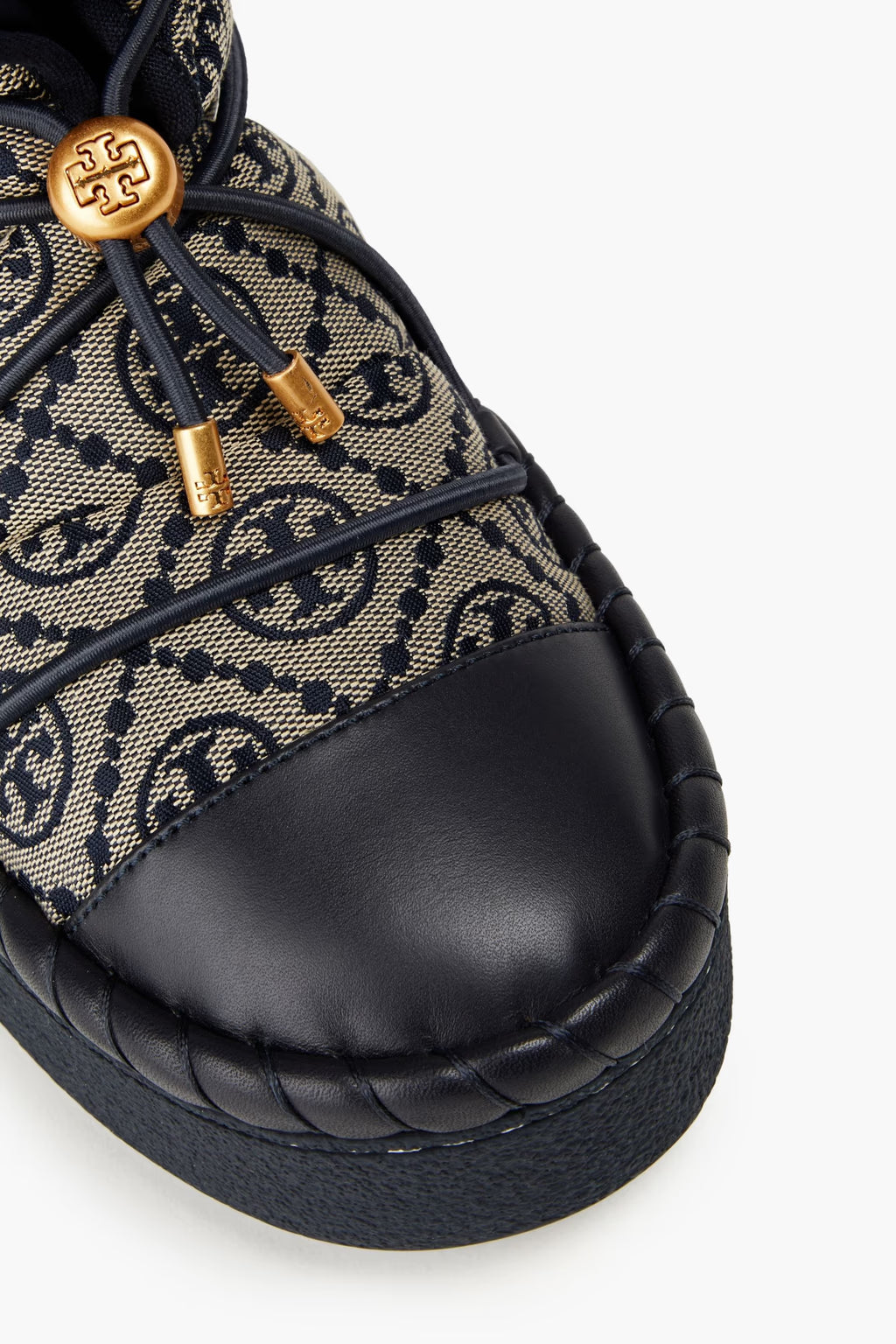 Tory Burch Jacquard and leather snow boots