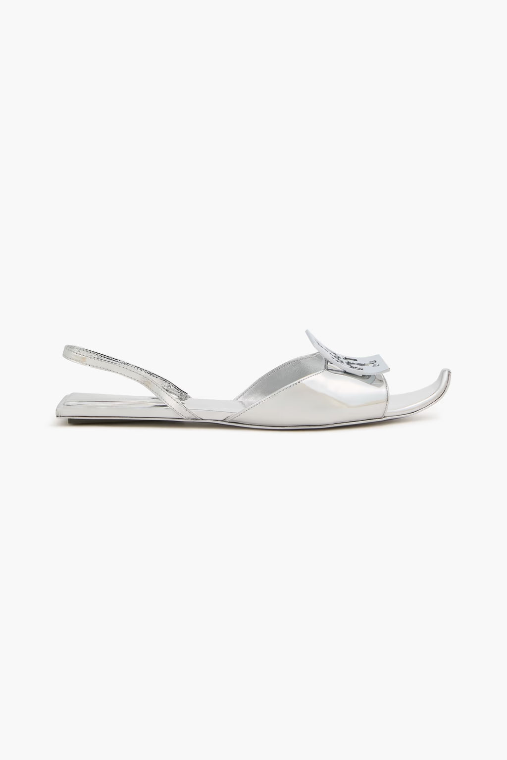 Tory Burch Embellished mirrored-leather slingback sandals