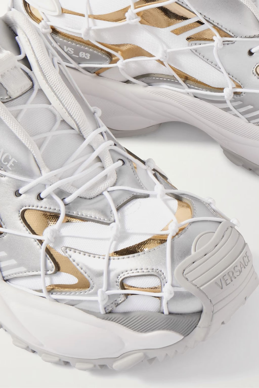 Versace Mercury M_VS_03 rope, leather and mesh sneakers