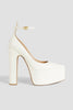 Valentino Garavani Tan-Go Patent-Leather Platform Pumps