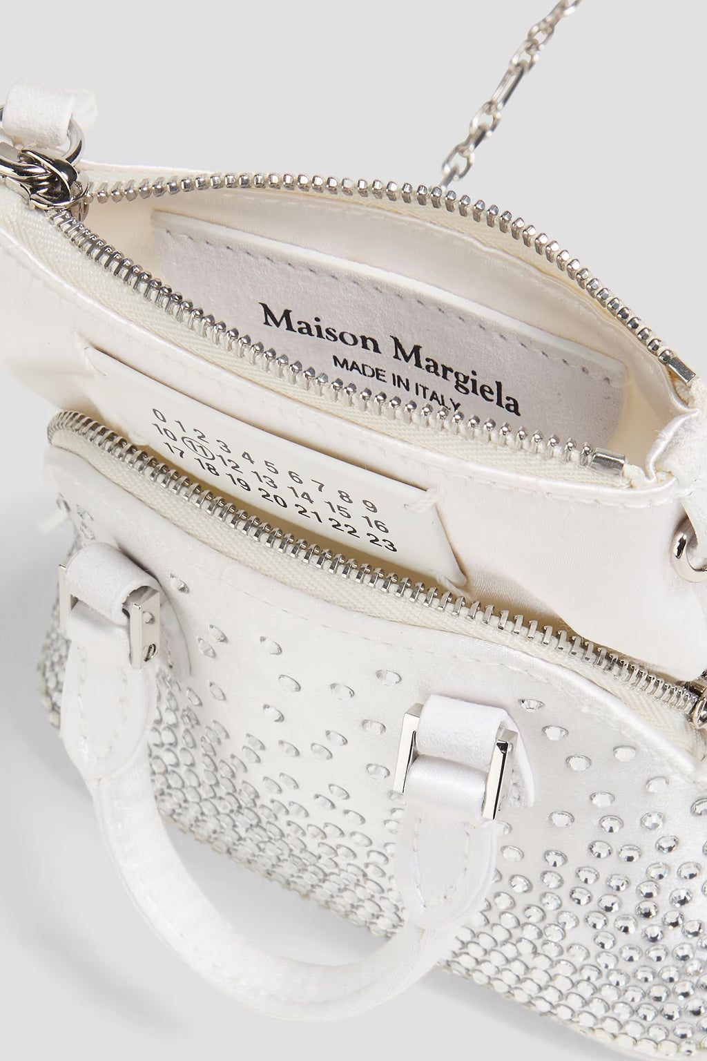Maison Margiela 5AC Cinema Inferno Baby Crystal-Embellished Satin Shoulder Bag