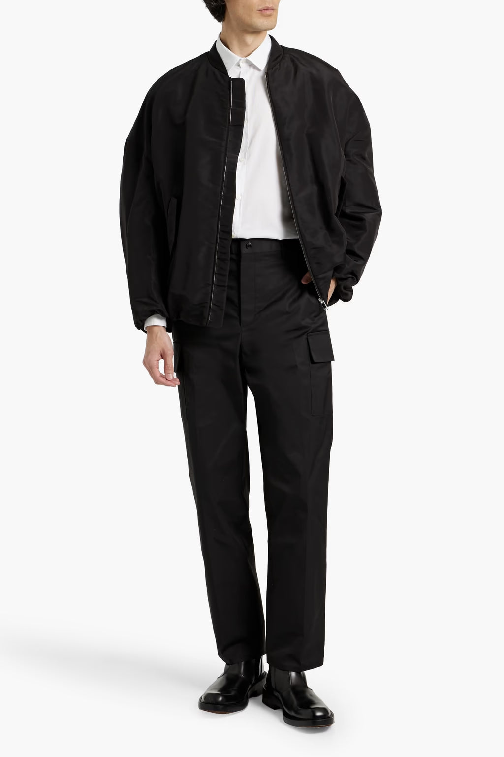 Valentino Garavani Gathered silk-faille jacket