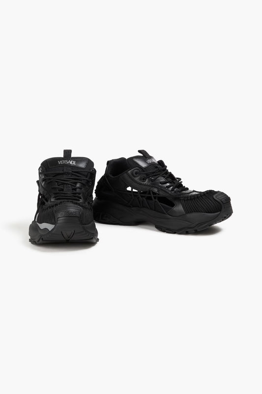 Versace Mercury M_VS_01 leather and mesh sneakers