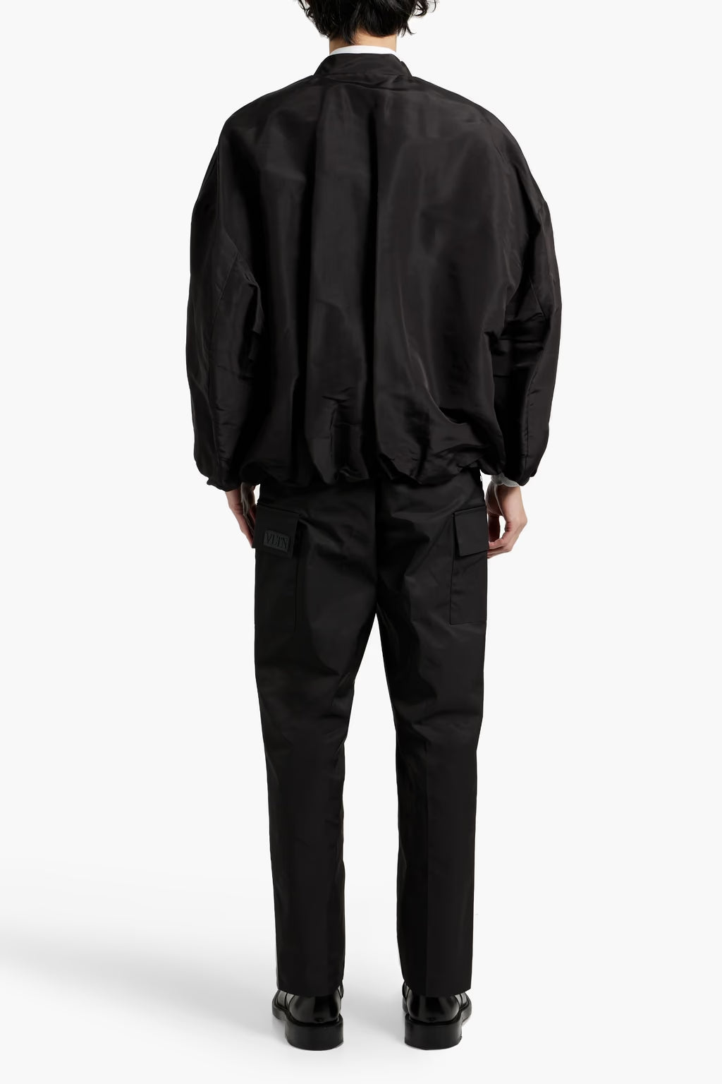 Valentino Garavani Gathered silk-faille jacket