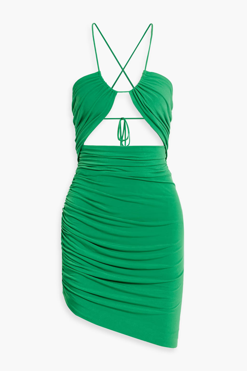 Retrofête Cadiz cutout ruched jersey mini dress