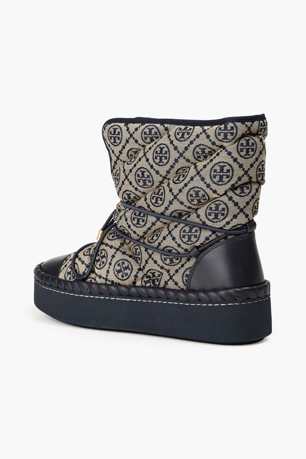 Tory Burch Jacquard and leather snow boots