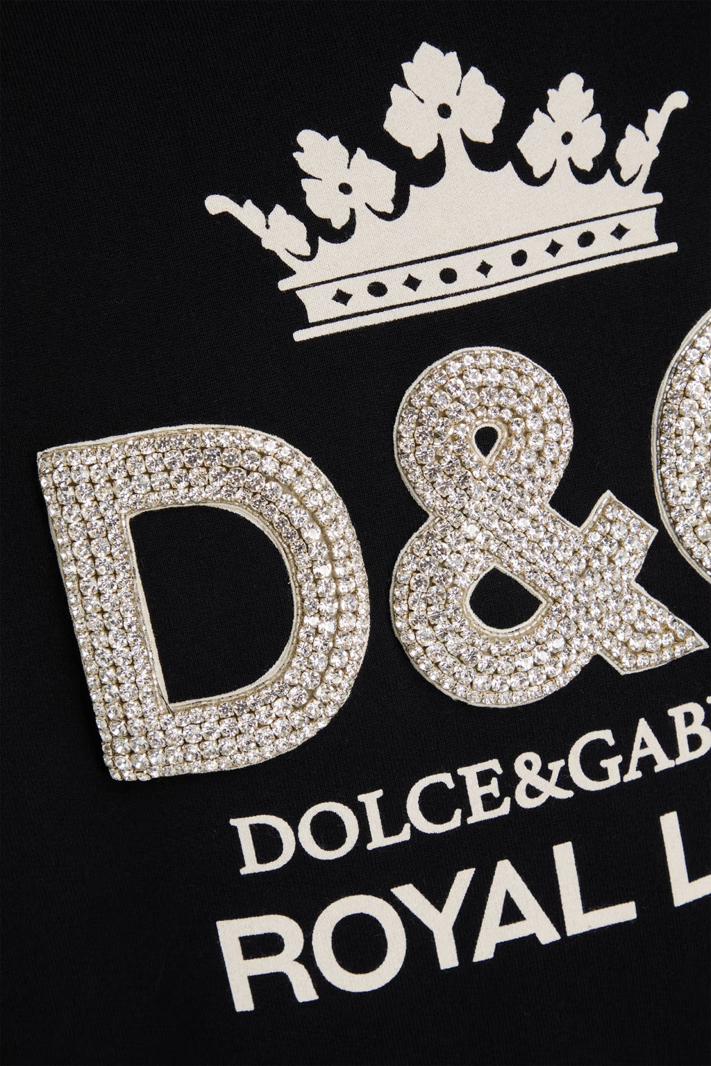 Dolce & Gabbana Embellished printed French cotton-terry sweatshirt