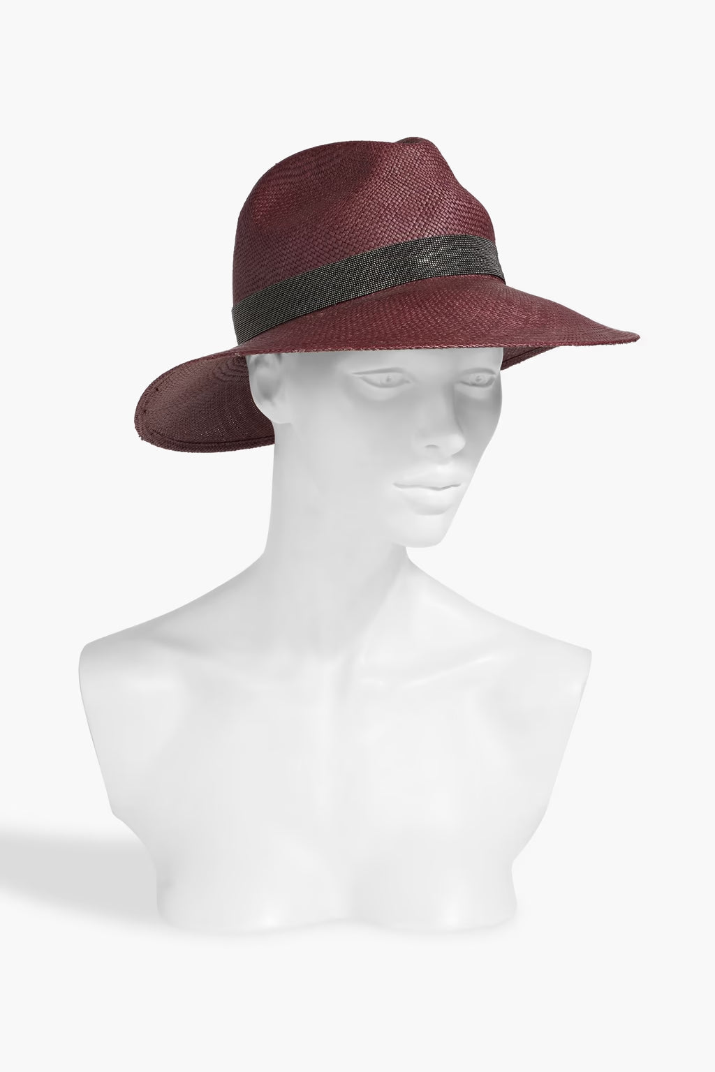 Brunello Cucinelli Bead-embellished straw fedora