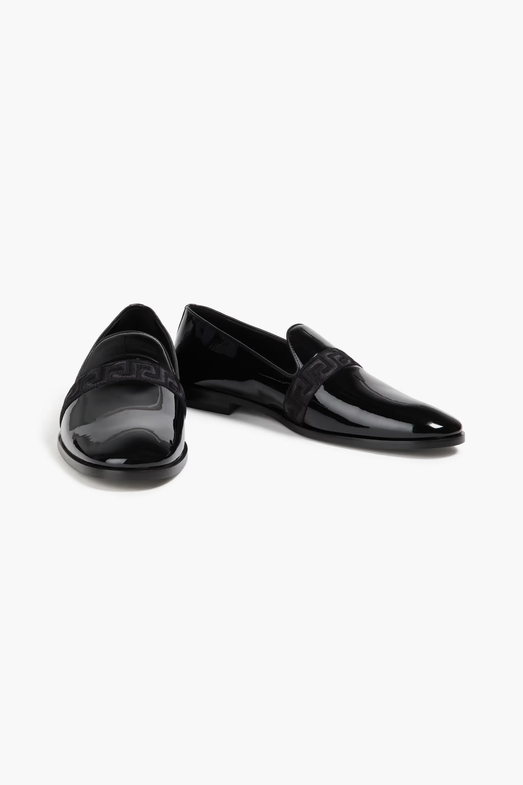 Versace Greca patent-leather loafers