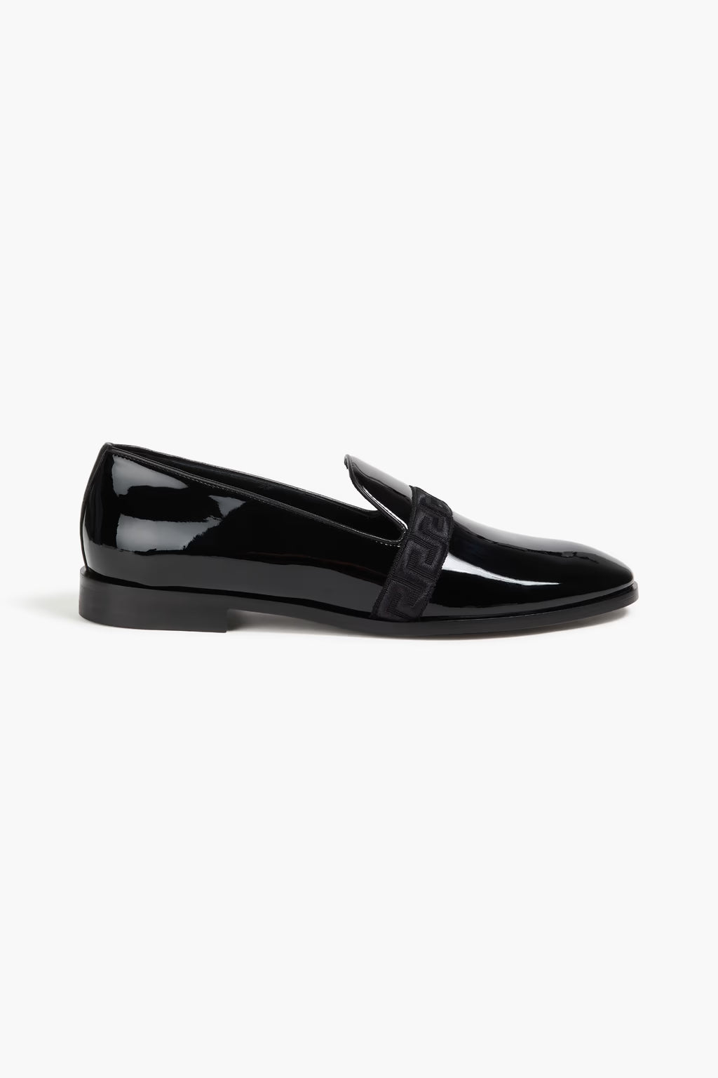Versace Greca patent-leather loafers