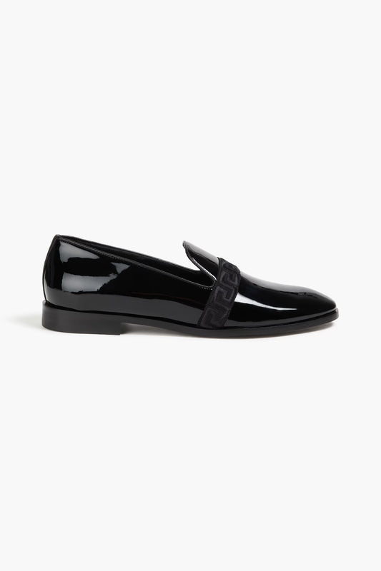 Versace Greca patent-leather loafers