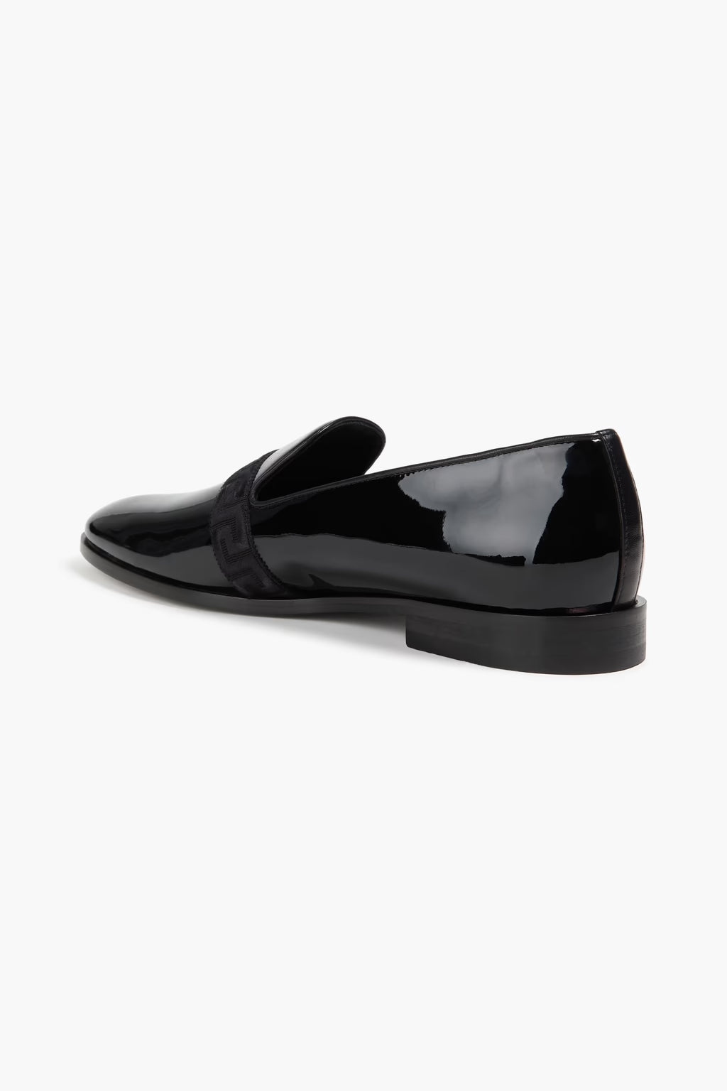 Versace Greca patent-leather loafers