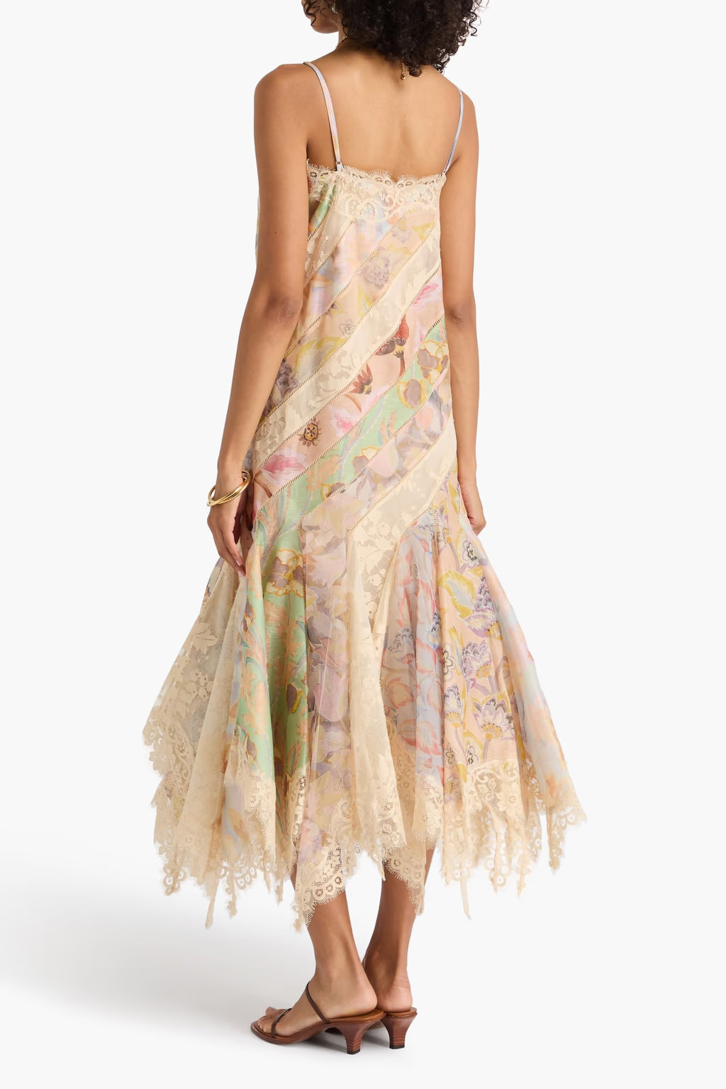 Zimmermann Floral-print cotton-blend lace and organza maxi dress
