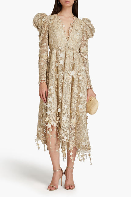 Zimmermann Embellished Tulle Midi Dress