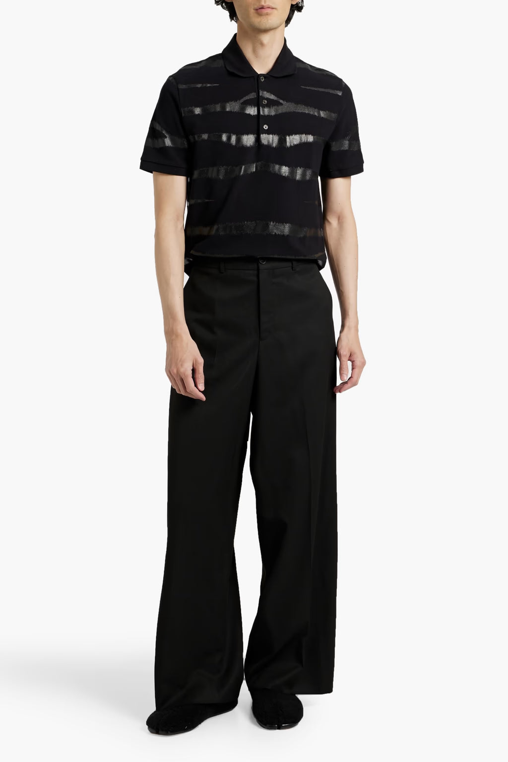Valentino Garavani Printed cotton-piqué polo shirt