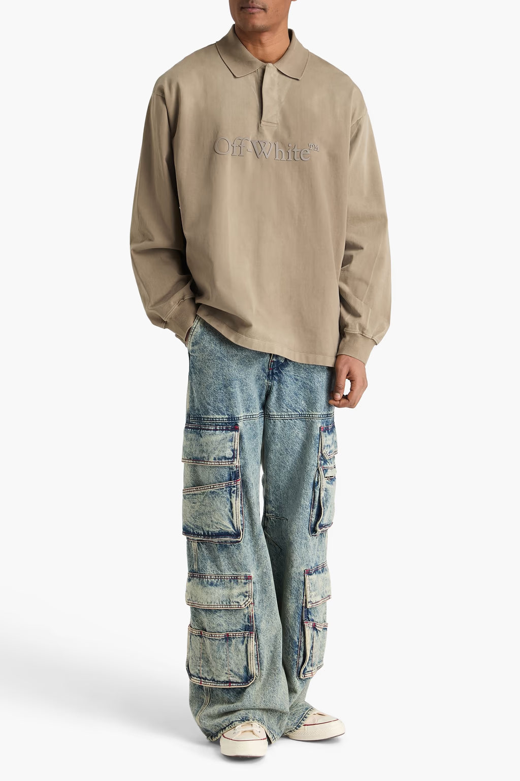 Off-White Cotton-jersey polo shirt