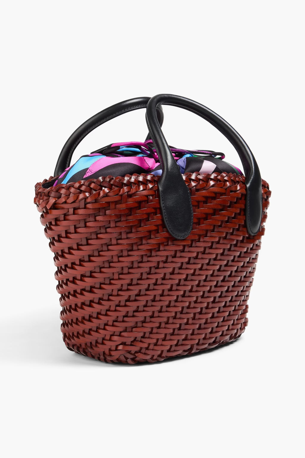 Pucci Woven leather bucket bag
