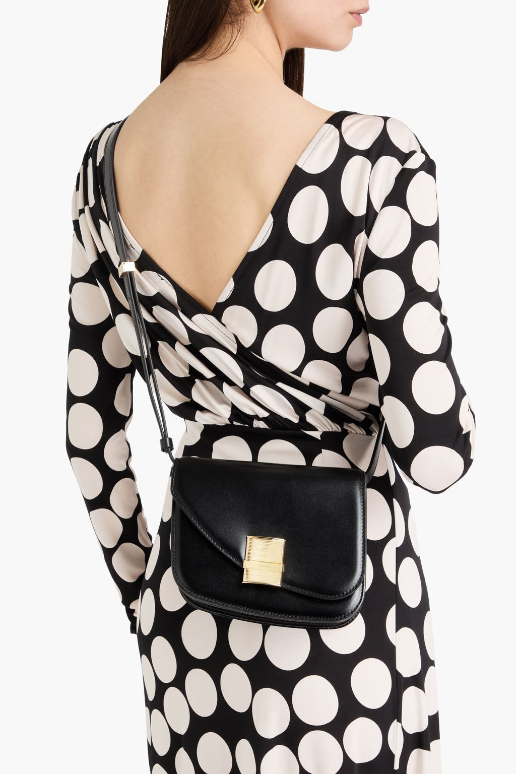 Ferragamo Fiamma glossed-leather cross-body bag