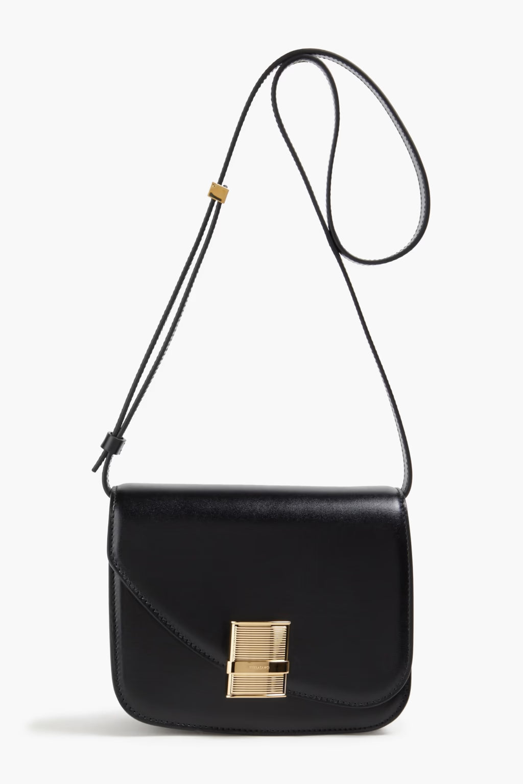 Ferragamo Fiamma glossed-leather cross-body bag