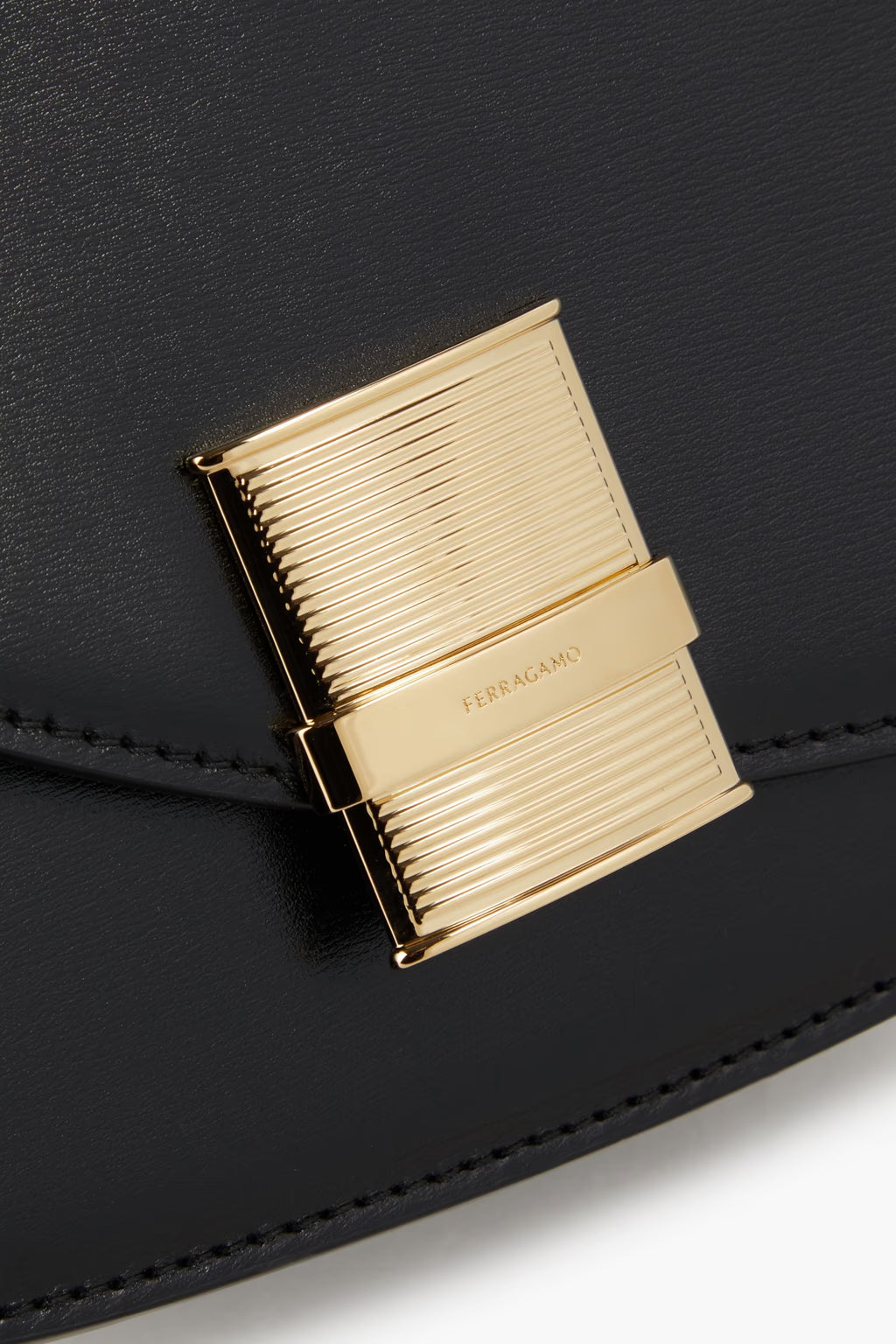 Ferragamo Fiamma glossed-leather cross-body bag