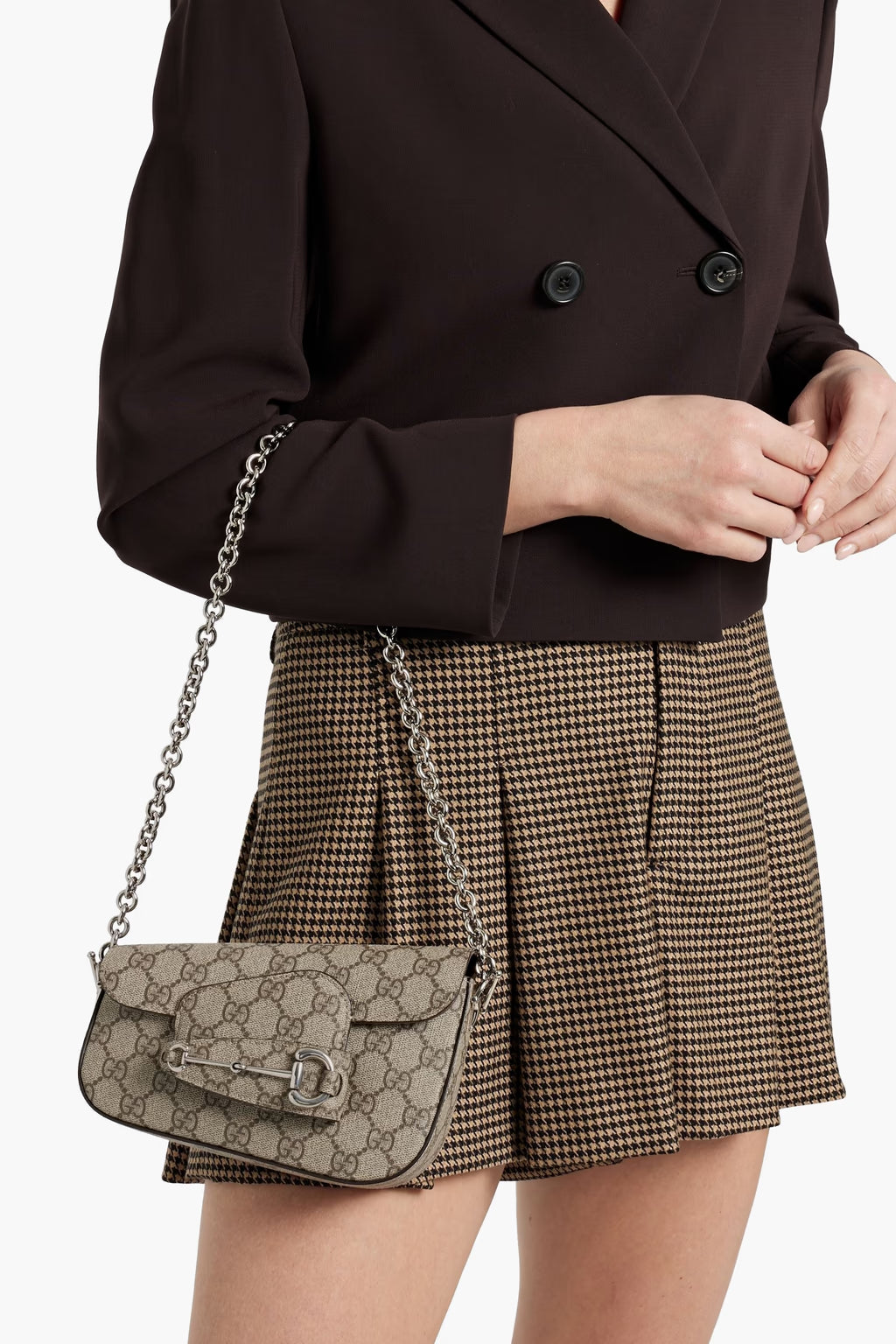 Gucci Horsebit 1955 printed coated-canvas shoulder bag