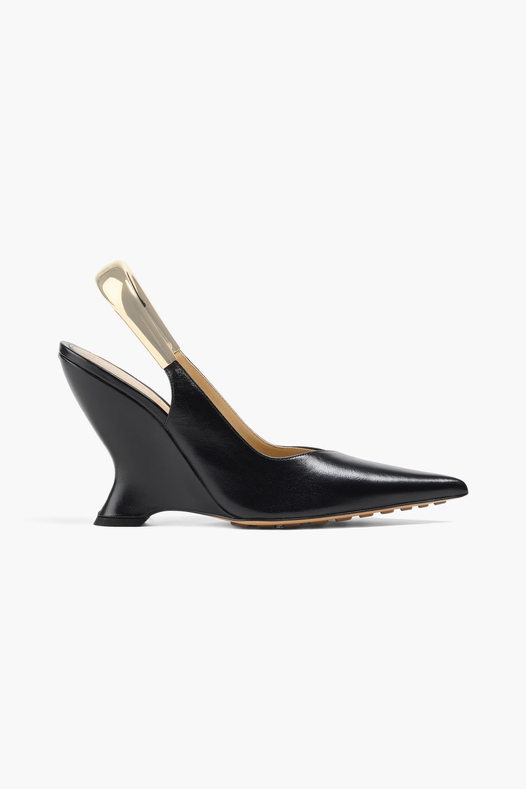 Bottega Veneta Punta embellished leather slingback pumps