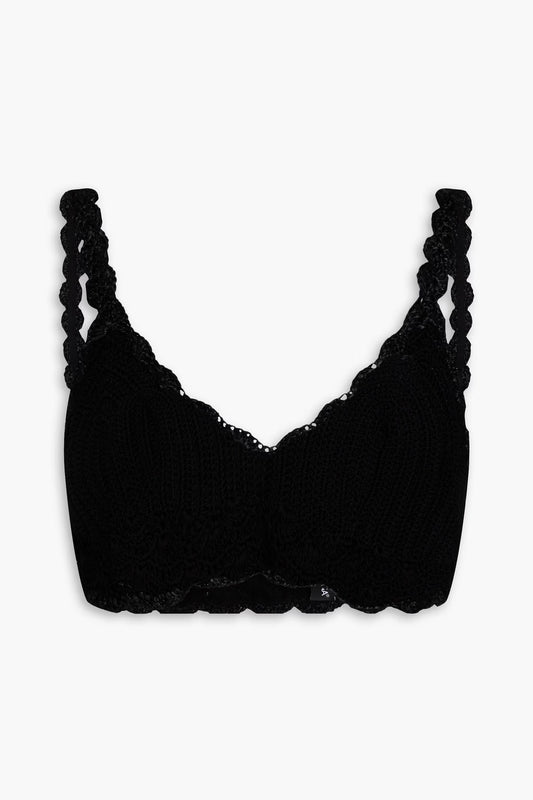 Dolce & Gabbana Crocheted cotton-blend bra top