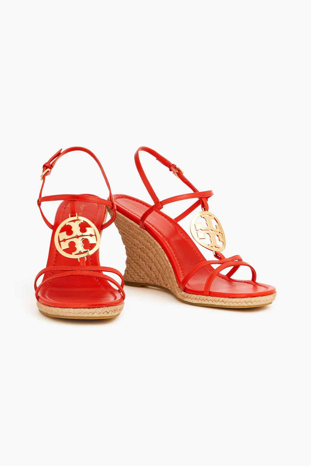 Tory Burch Capri Miller embellished leather wedge espadrille sandals
