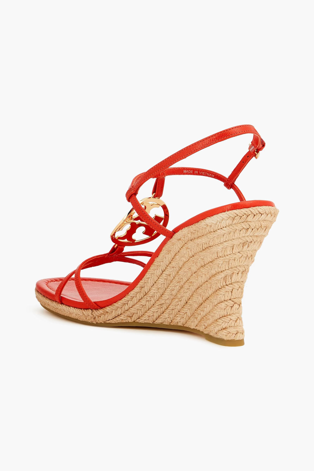 Tory Burch Capri Miller embellished leather wedge espadrille sandals