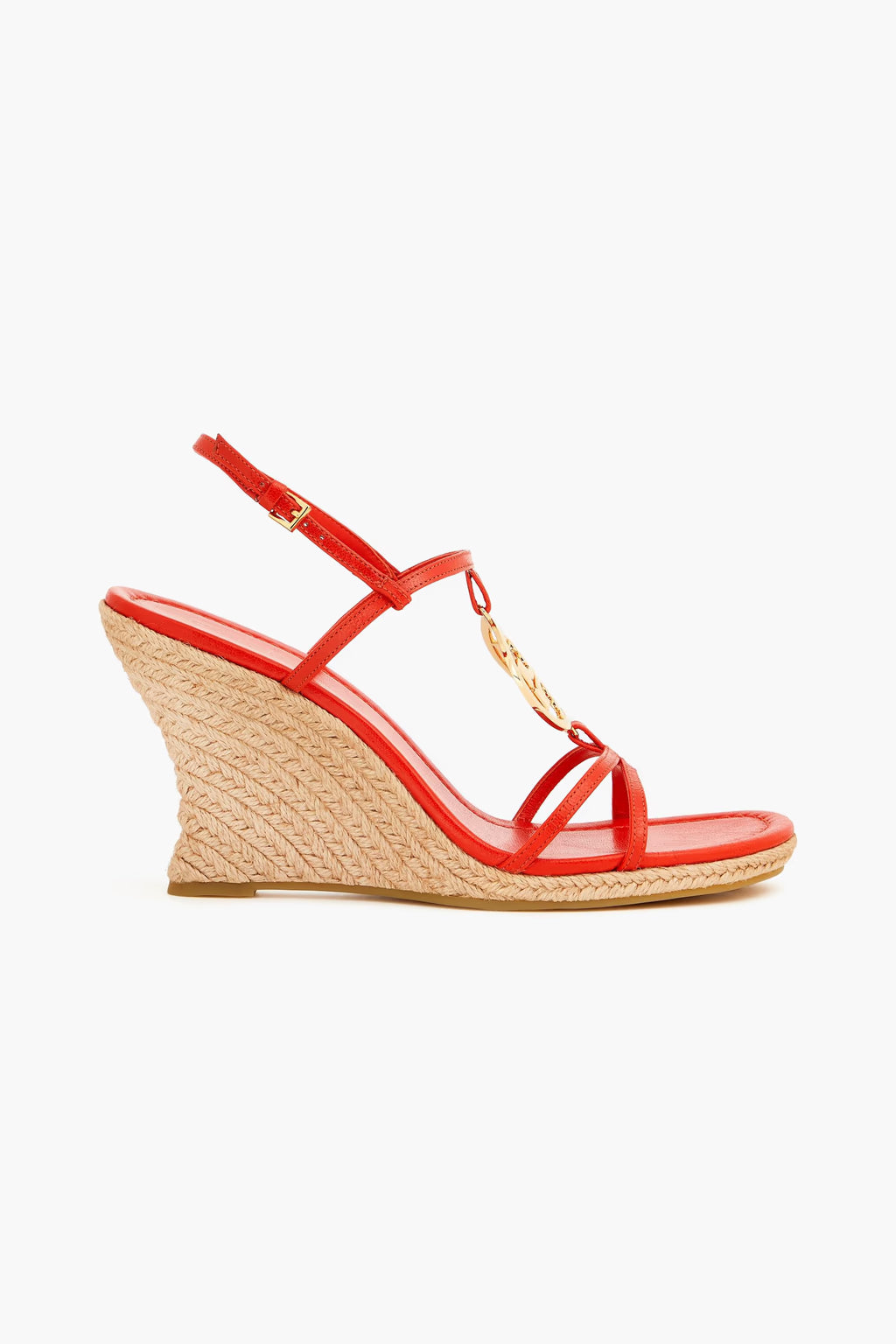 Tory Burch Capri Miller embellished leather wedge espadrille sandals