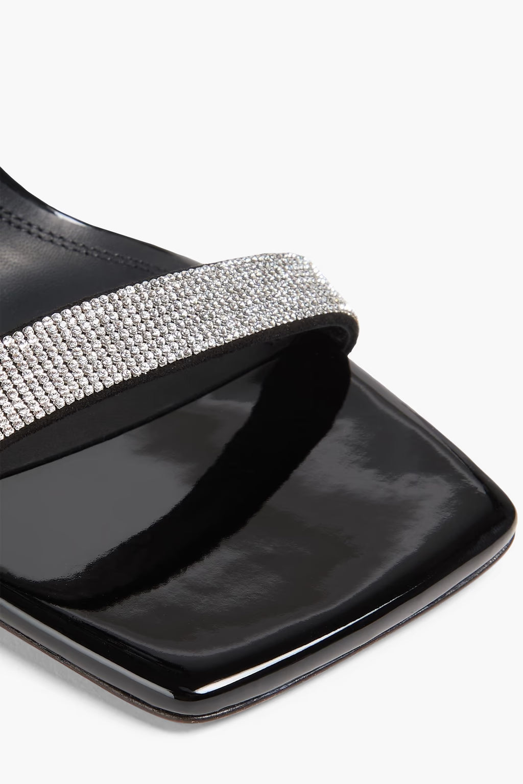 Amina Muaddi Rih crystal-embellished suede and PVC sandals
