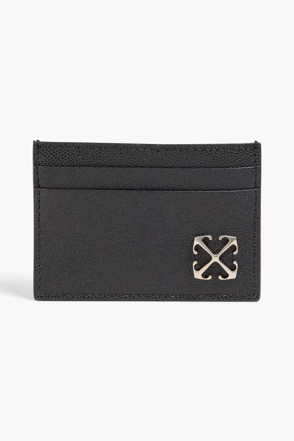 Off-White Jitney pebbled-leather cardholder