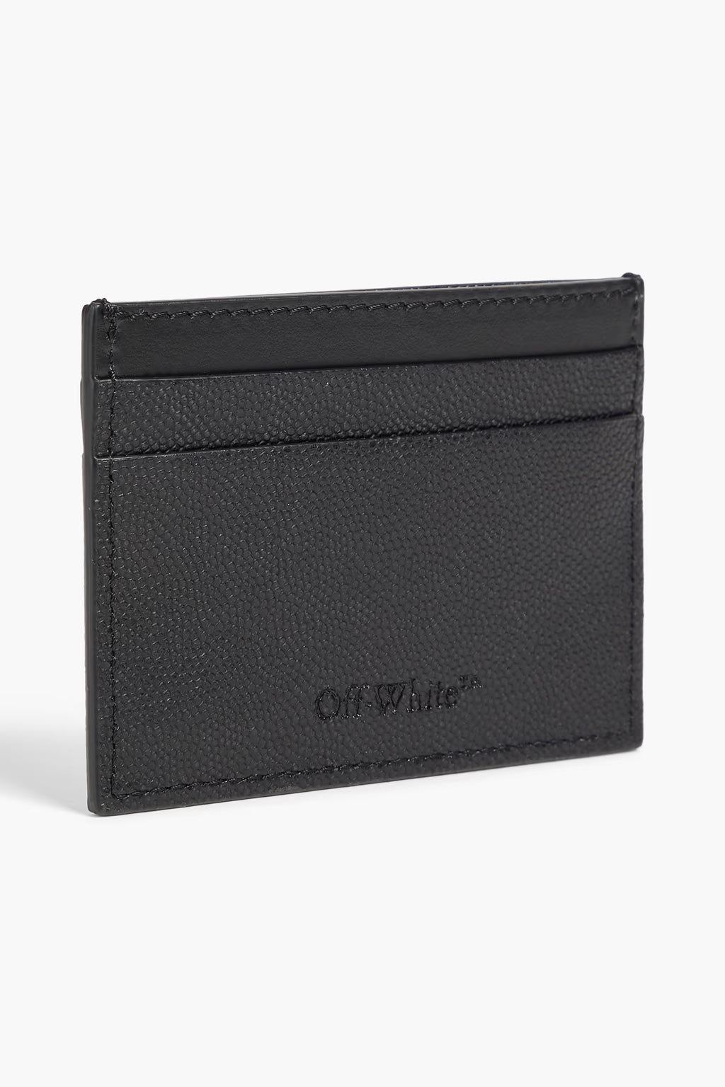 Off-White Jitney pebbled-leather cardholder