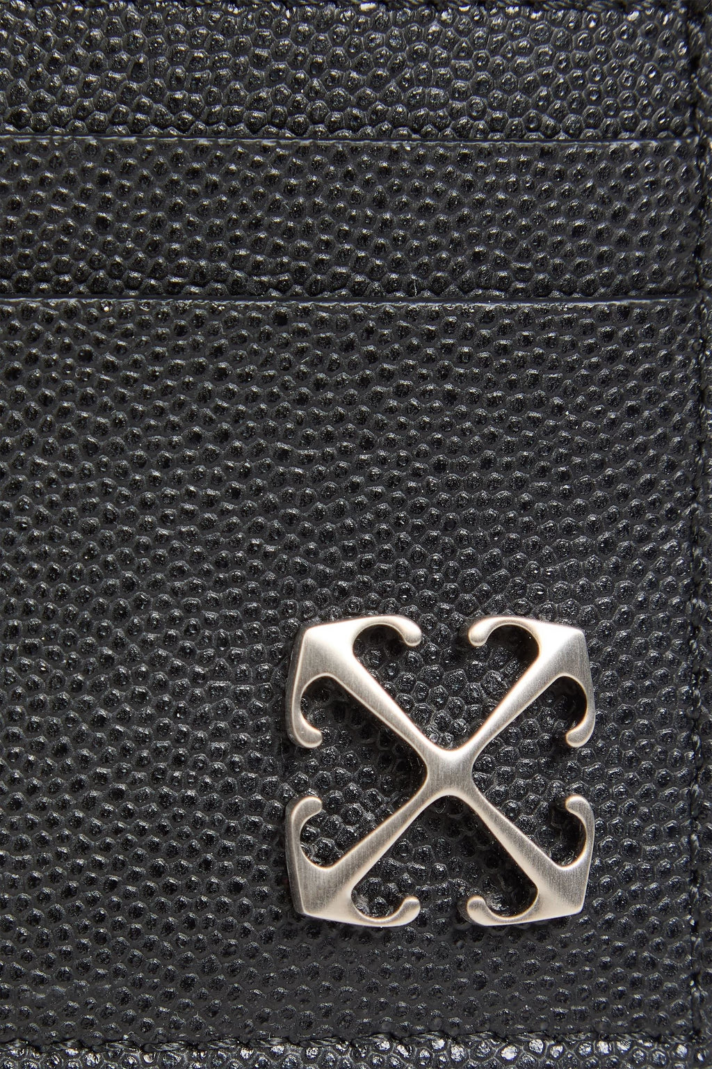 Off-White Jitney pebbled-leather cardholder
