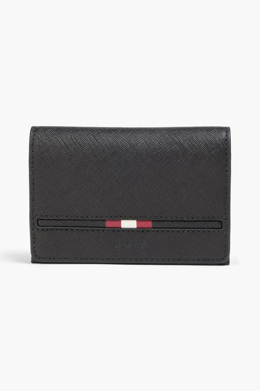 Bally Striped textured-leather wallet