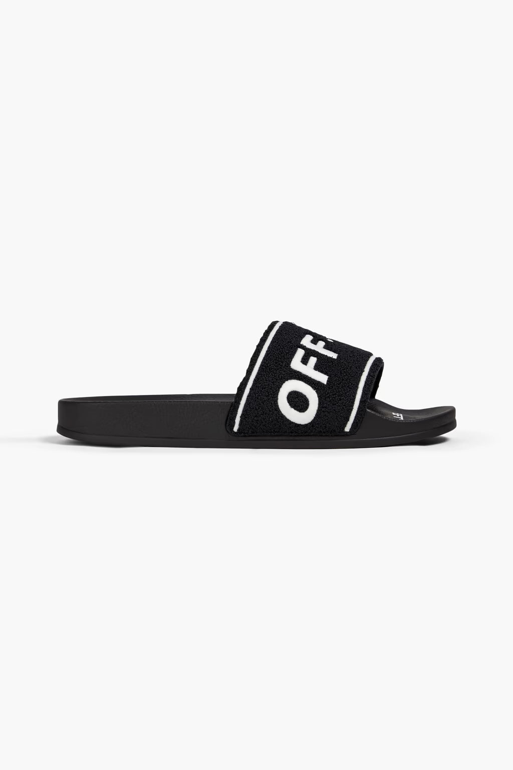 Off-White Embroidered terry slides