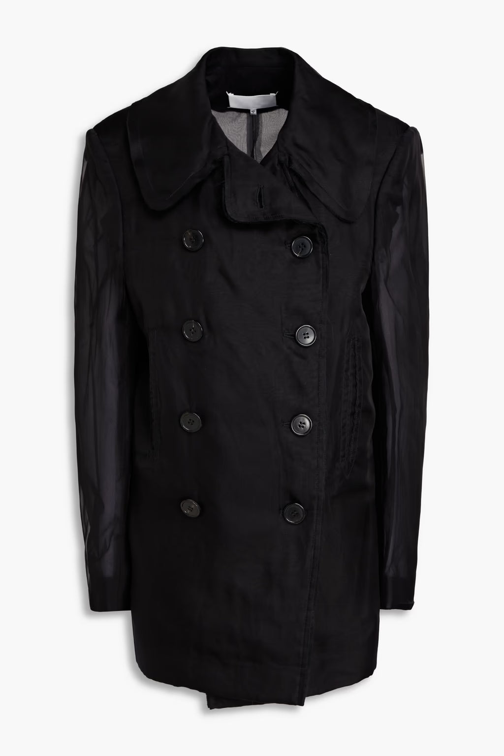Maison Margiela Double-Breasted Layered Cotton-Organza Jacket