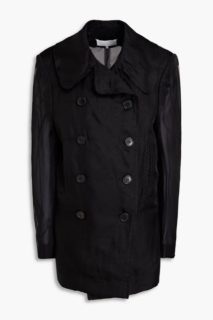 Maison Margiela Double-Breasted Layered Cotton-Organza Jacket