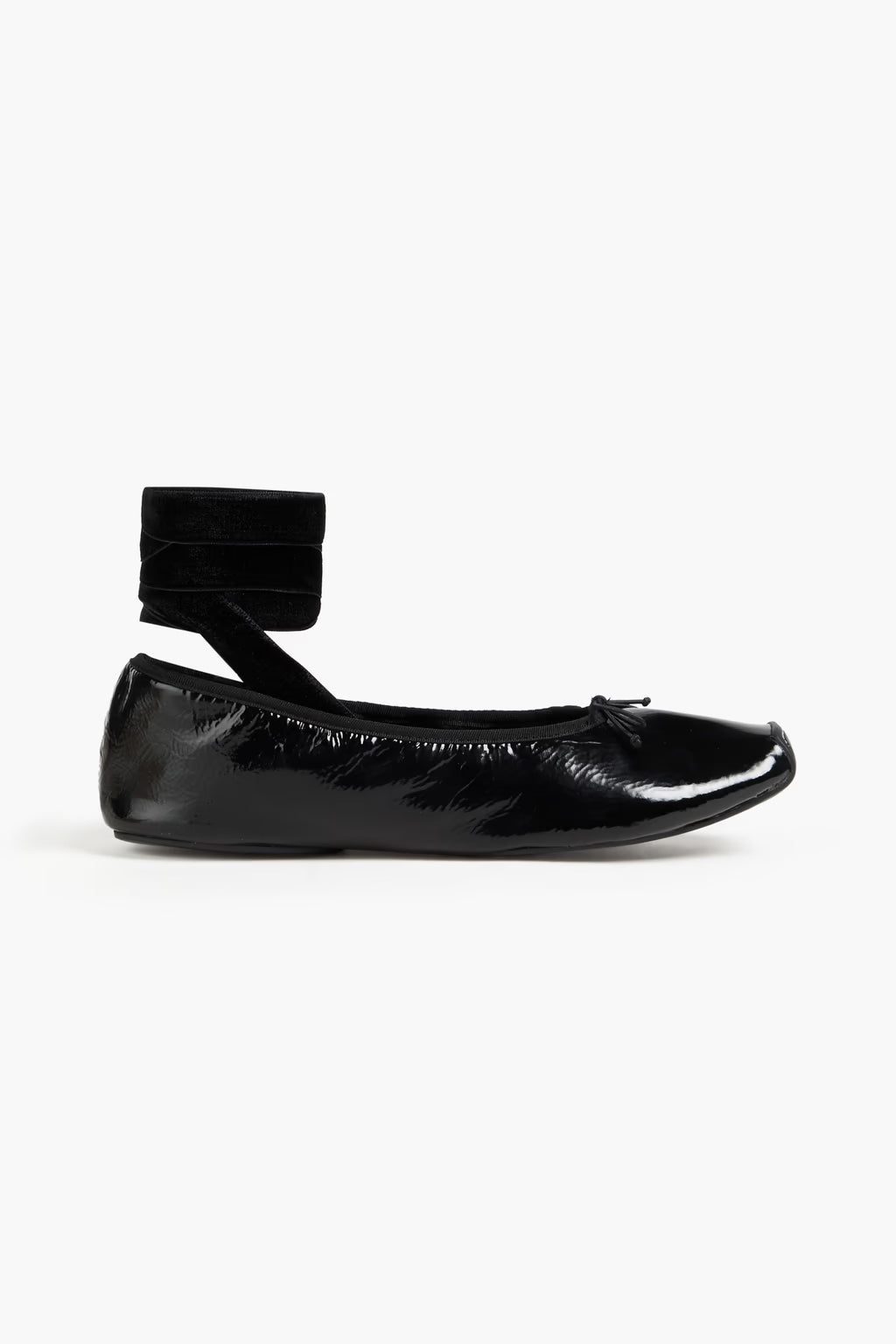 Tory Burch Patent-leather and velvet ballet flats
