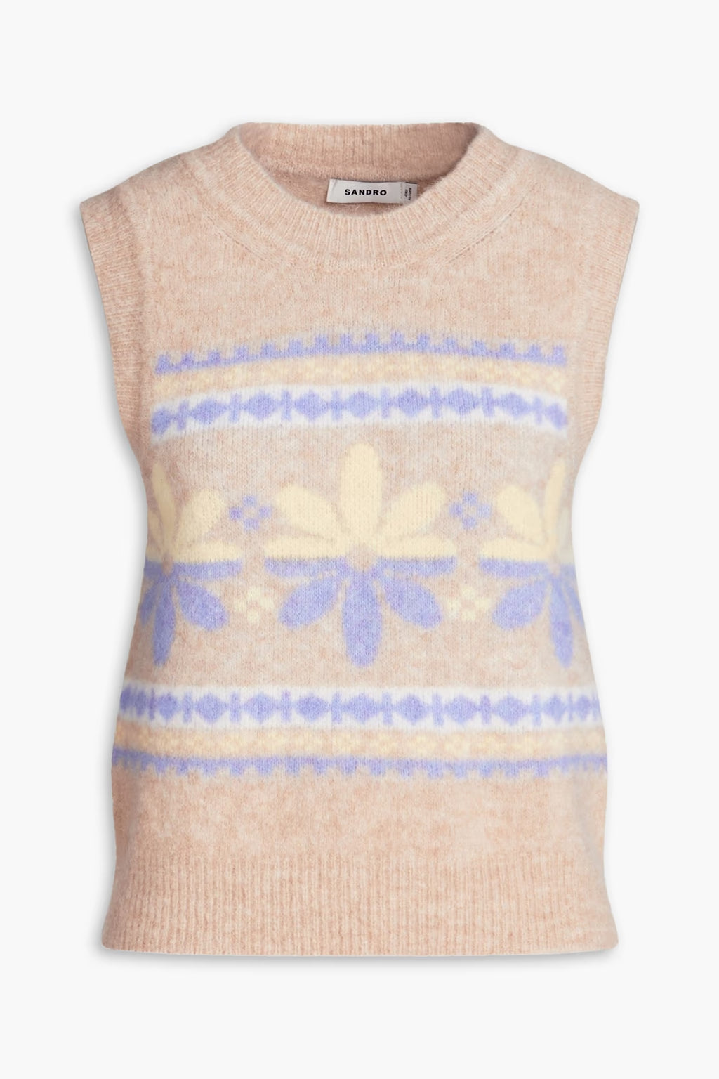 Sandro Jacquard-Knit Alpaca-Blend Vest