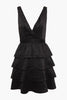 Sandro Tiered Satin Mini Dress