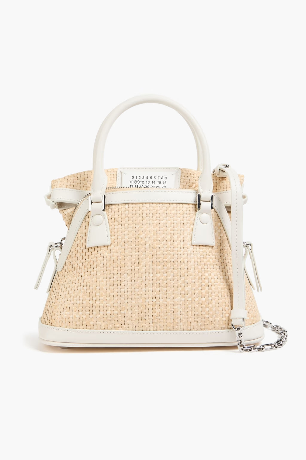 Maison Margiela 5AC Classique Leather and Faux Straw Tote