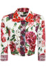 Dolce & Gabbana Cropped Embellished Floral-Print Cotton-Blend Jacquard Jacket