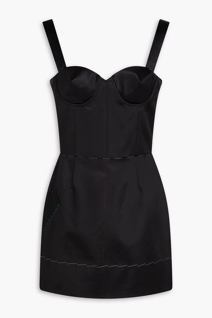 Maison Margiela Cotton and Silk-Blend Satin Mini Dress
