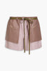 Valentino Garavani Two-Tone Layered Leather Shorts