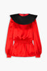 Valentino Garavani Two-Tone Silk-Satin Blouse