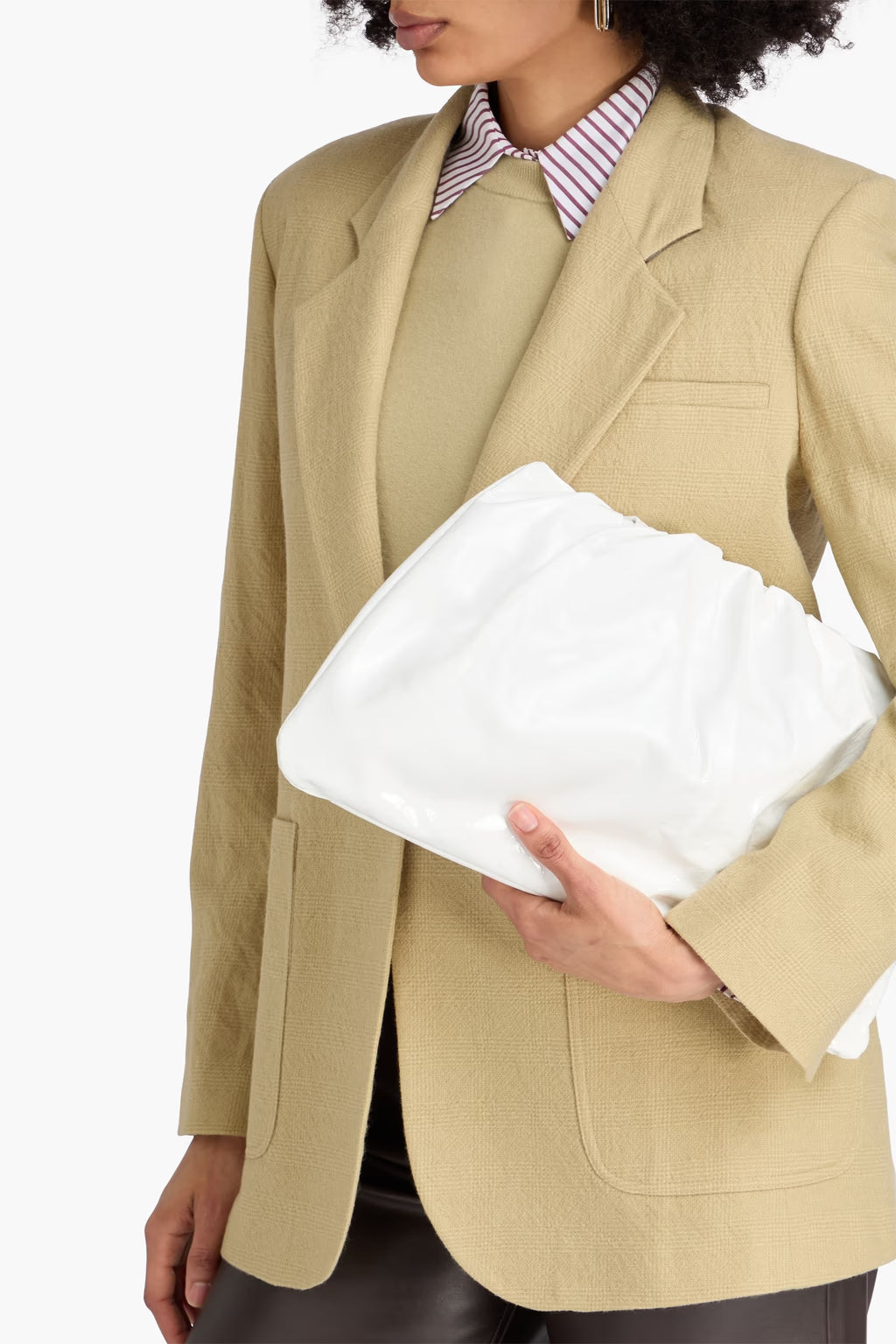 Staud Phoebe patent-leather pouch